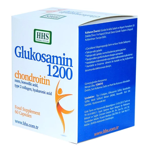 Hhs Glukosamin Chondroitin Msm Collagen Boswelic 1200Mg 60Kapsül ürün görseli 1