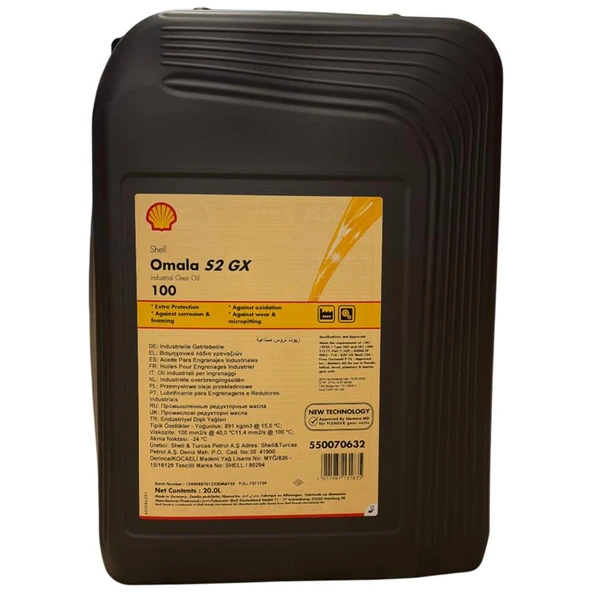 SHELL OMALA S2 GX 100 BİDON 20 LİTRE - Resim 6