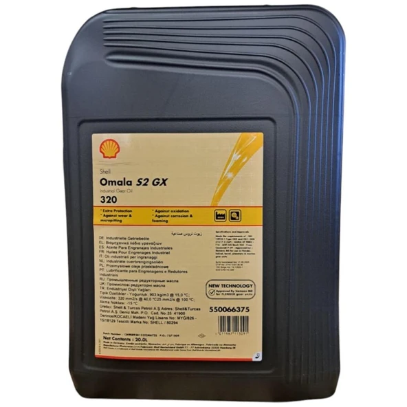 SHELL OMALA S2 GX 320 BİDON 20 LİTRE - DİŞLİ YAĞI - Resim 6