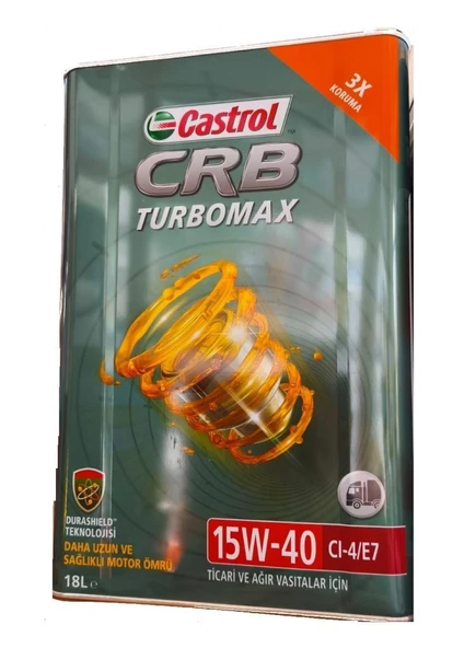 CASTROL CRB TURBOMAX 15W40 TENEKE 18 LİTRE (16 KG) ürün görseli 1