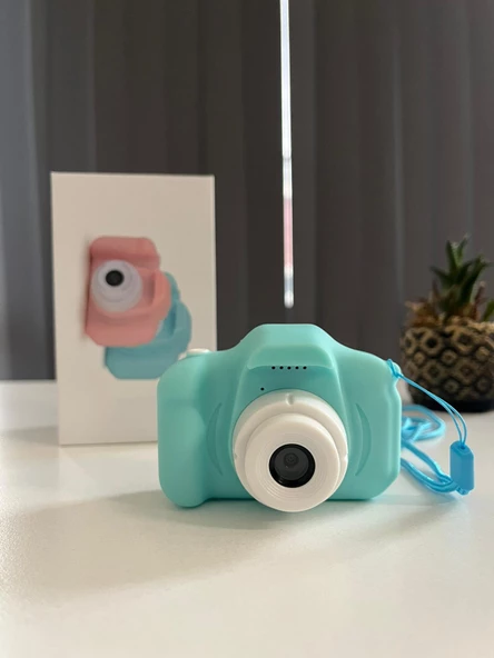 Çocuk Dijital Fotoğraf Makinesi 1080p Hd SD Kart Girişli Oyunlu ürün görseli 1
