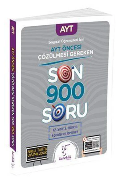 2023 Karekök Yayınları AYT Öncesi Çözülmesi Gereken Son 900 Soru Sayısal Öğrencileri için ürün görseli 1