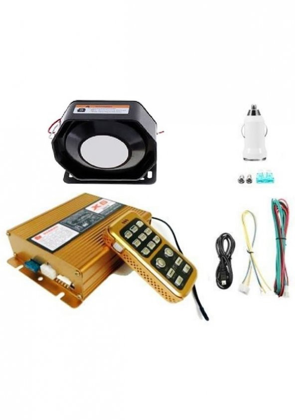Profesyonel Siren 200 W Uzaktan Kumandalı Megafonlu Konuşmalı ürün görseli 1
