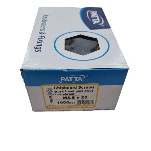 Patta Arkalık Vidası 3.5 x 25mm (Kutu İçinde 1000 Adet Bulunmaktadır.) ürün görseli 1