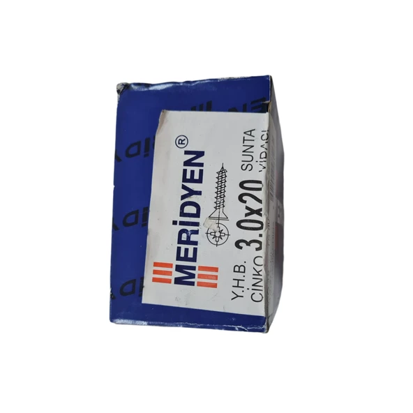 Meridyen Sunta Vidası 3.0 x 20 mm (Kutu İçinde 1000 Adet Bulunmaktadır.) ürün görseli 1