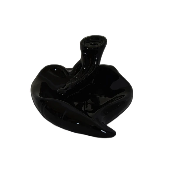 LokmanAVM Geri Akış Buhurdanlık Tütsülük Seramik Kalp Siyah Backflow C0888 ürün görseli 1
