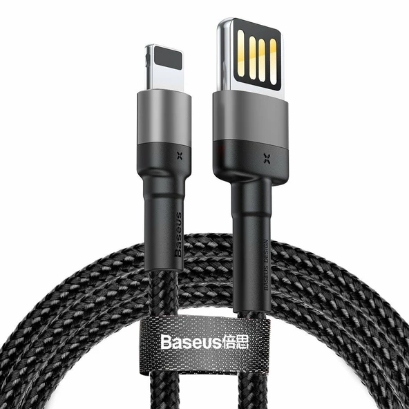 Baseus CALKLF-GG1 Cafule 2.4 A Lightning 1 Metre Şarj Kablosu Siyah ürün görseli 1