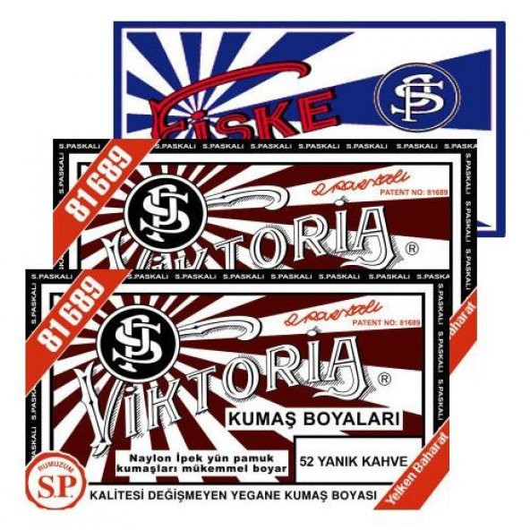 Viktoria Kumaş Boyası Yanık Kahve 2Pk+Fiske Sabitleme 1Pk ürün görseli 1