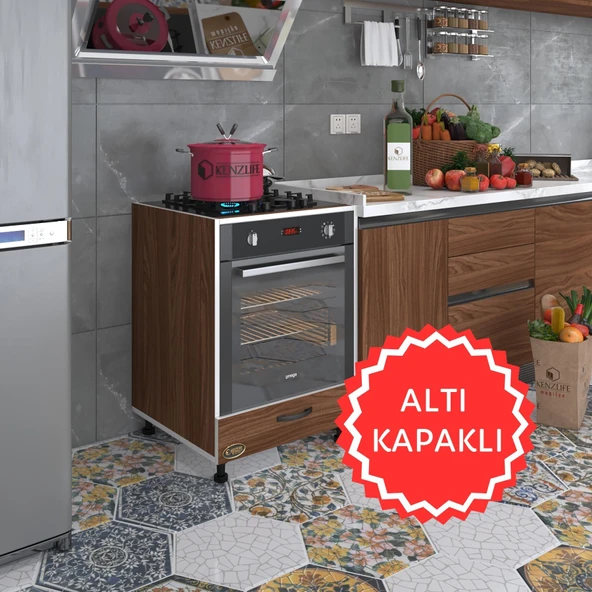 Kenzlife ankastre modülü kabini malik ejder cvz fırın ocak dolabı kapaklı ayarlı ayaklı ürün görseli 1
