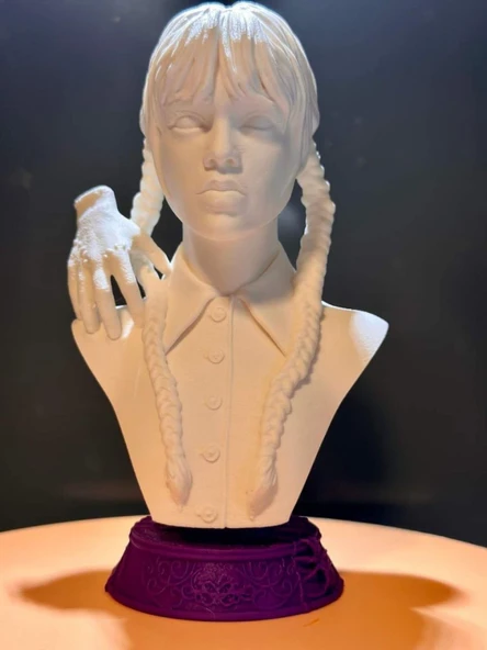 Wednesday Addams Family Thing Biblo Büst Tip 2 3d Baskı Aksiyon Figürü Hediyelik Kişiye Özel ürün görseli 1