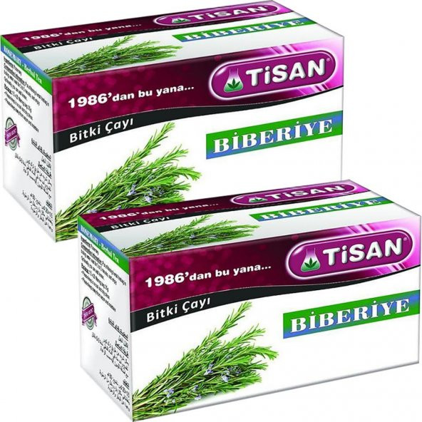 Tisan Biberiye Bitki Süzen Poşet Çay 2 x 20'li ürün görseli 1