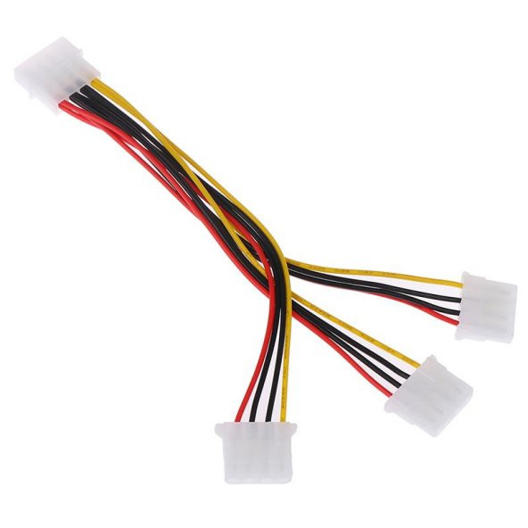 PrimeX PX-4999 ide Hdd 4 Pin 3 Port Hard Disk Power Çoklayıcı Güç Kablosu, Psu Molex Çoklayıcı ürün görseli 1