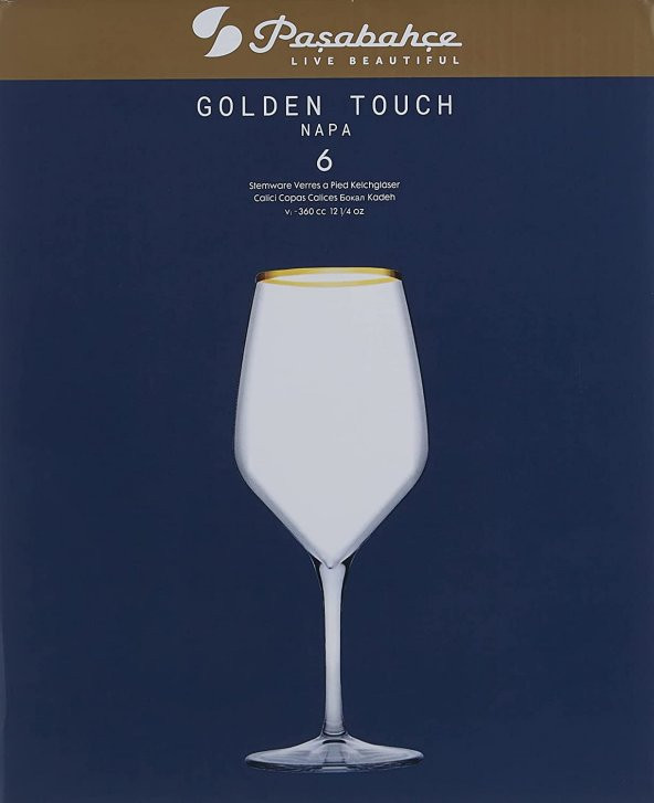 Paşabahçe Paşabahçe Golden Touch Kadeh 360cc - 6lı - Resim 2