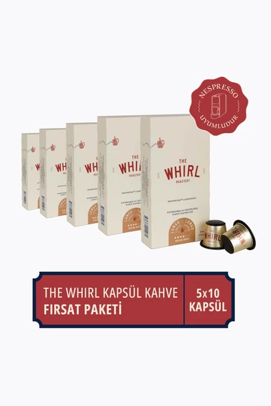 The Whirl Lungo Medium Kapsül Kahve 5'li Fırsat Paketi 50 Kapsül ürün görseli 1