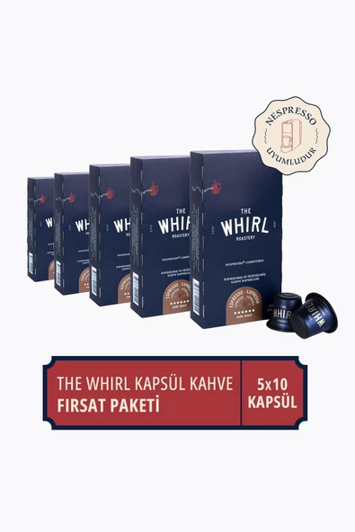 The Whirl Espresso Brunette Kapsül Kahve 5'li Fırsat Paketi 50 Kapsül ürün görseli 1