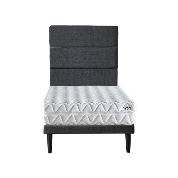 Niron Slim Pocket 90x190 cm Tek Kişilik Yatak Baza Başlık Takımı - Baza, Başlık ve Yatak Seti ürün görseli 1