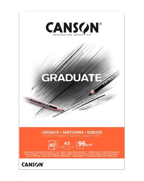 Canson Graduate Eskiz Defteri 96g A5 ürün görseli 1