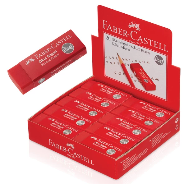 Faber Castell Okul Silgisi Kırmızı ürün görseli 1