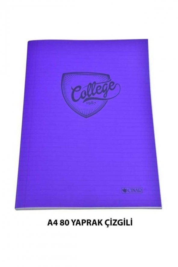 Çınar Pvc Kapaklı A4 Çizgili Defter 80 Yaprak ürün görseli 1