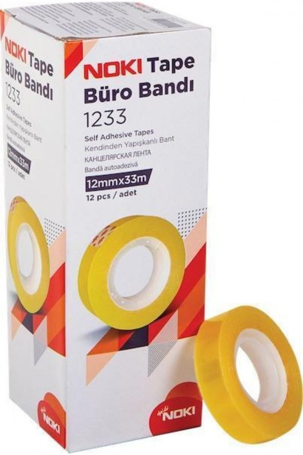 Noki 1233 Büro Bandı 12 Mmx33 M-12 Adet ürün görseli 1