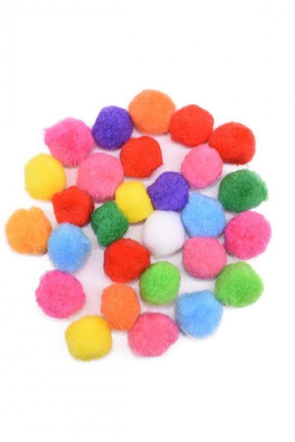 Ticon Ticon Karışık Renkli Ponpon 50 Adet 30mm 106427 ürün görseli 1
