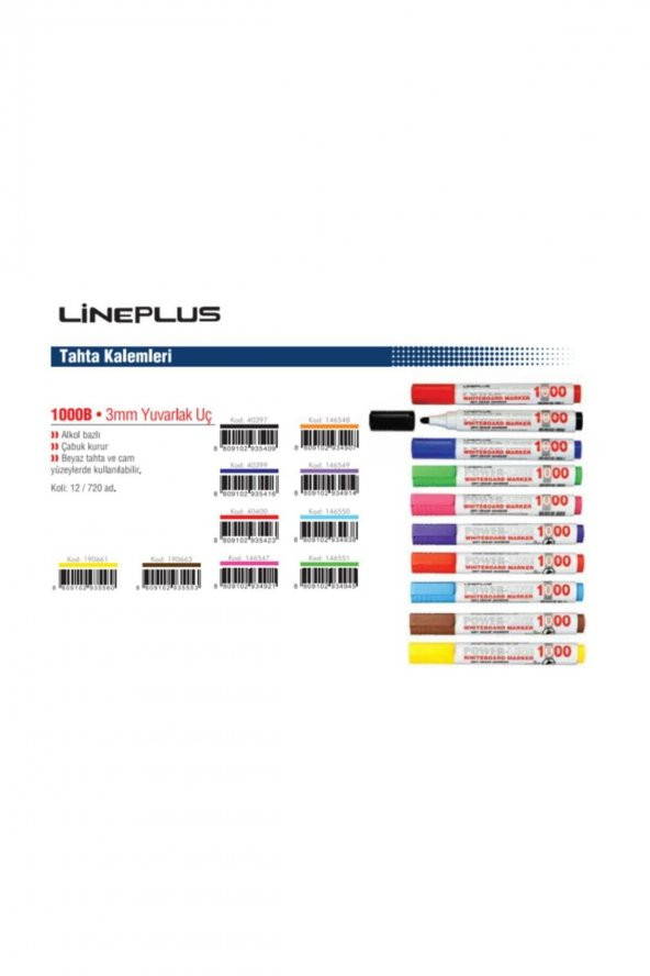 Lineplus Lıneplus 1000-b Tahta Kalemi - Siyah - 12li ürün görseli 1