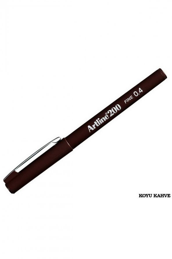 artline 200 Fineliner 0.4mm Ince Uçlu Yazı Ve Çizim Kalemi Koyu Kahverengi ürün görseli 1