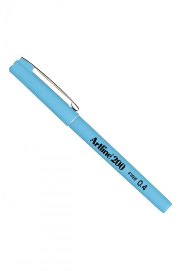 artline 200 Fineliner 0.4mm Ince Uçlu Yazı Ve Çizim Kalemi Açık Mavi ürün görseli 1