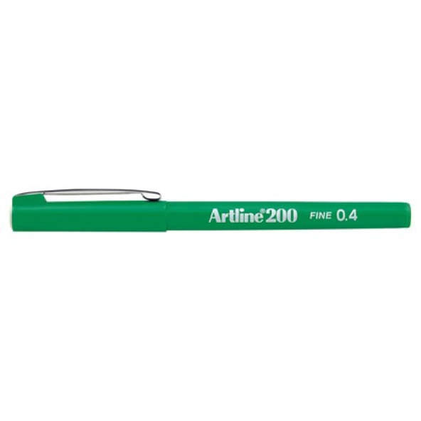 artline 200 Fineliner 0.4mm Ince Uçlu Yazı Ve Çizim Kalemi Yeşil ürün görseli 1