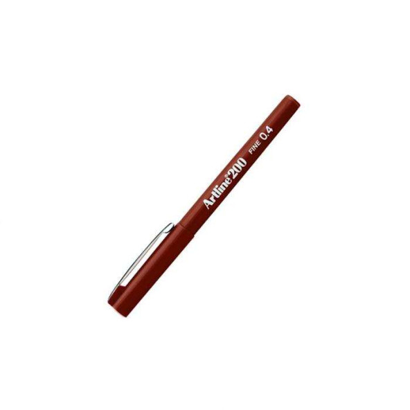 artline 200 Fineliner 0.4mm Ince Uçlu Yazı Ve Çizim Kalemi Kahverengi ürün görseli 1