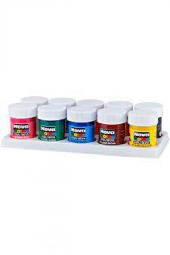 Nova Color 10 Renk Şişe Guaj Boya Nc-114 ürün görseli 1