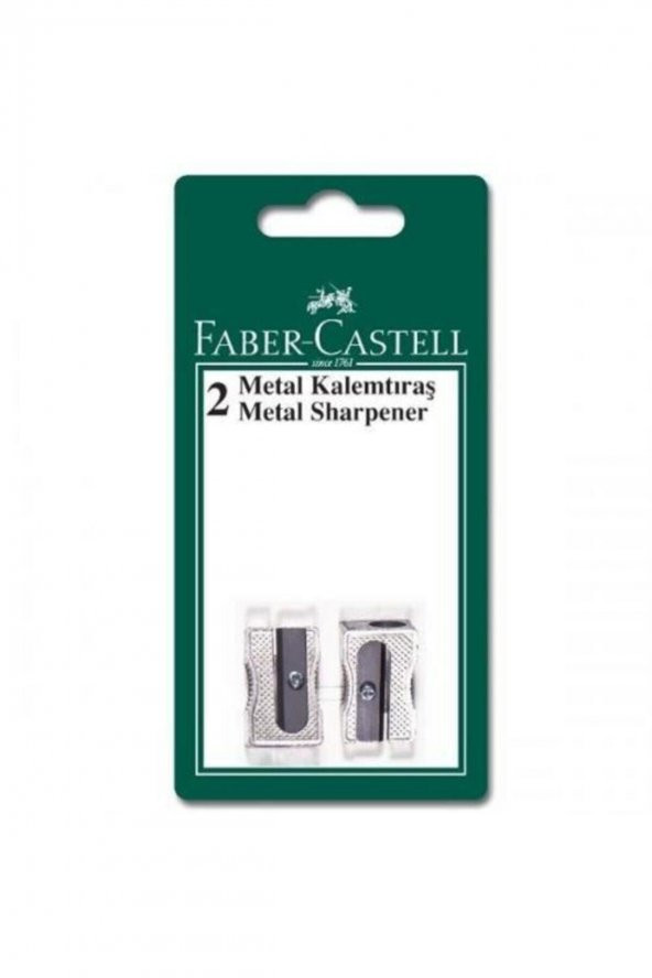 Faber Castell 2 Metal Kalemtras Yedekli ürün görseli 1
