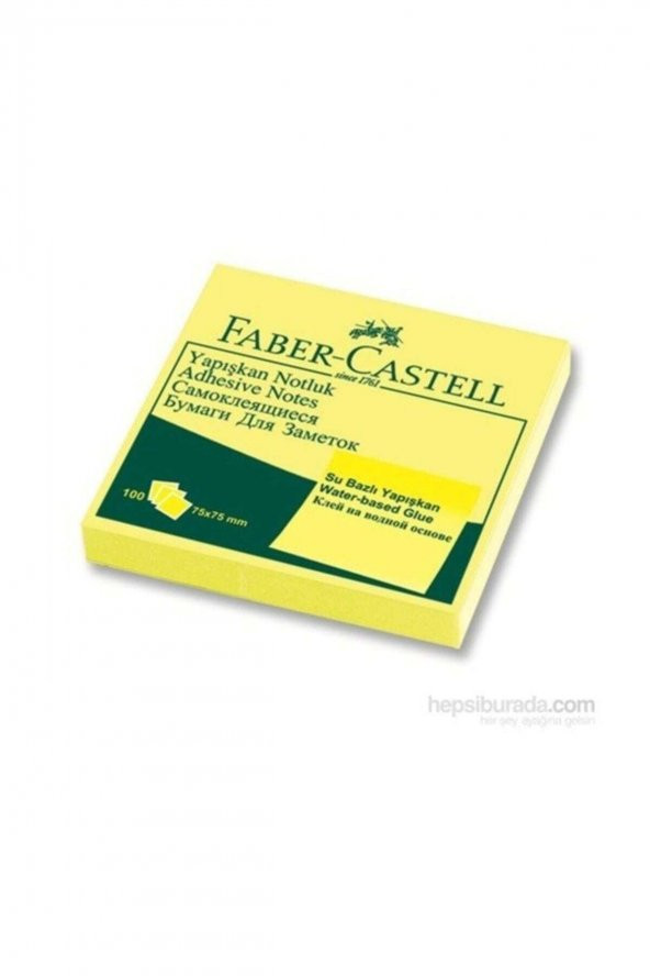 Faber Castell Faber Yapışkan Notluk 75x75 Mm Sarı 565401 / ürün görseli 1