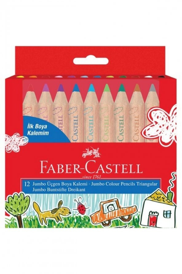 Faber Castel F.c. Ilk Boyama Kalemim Jumbo 12 Renk ürün görseli 1