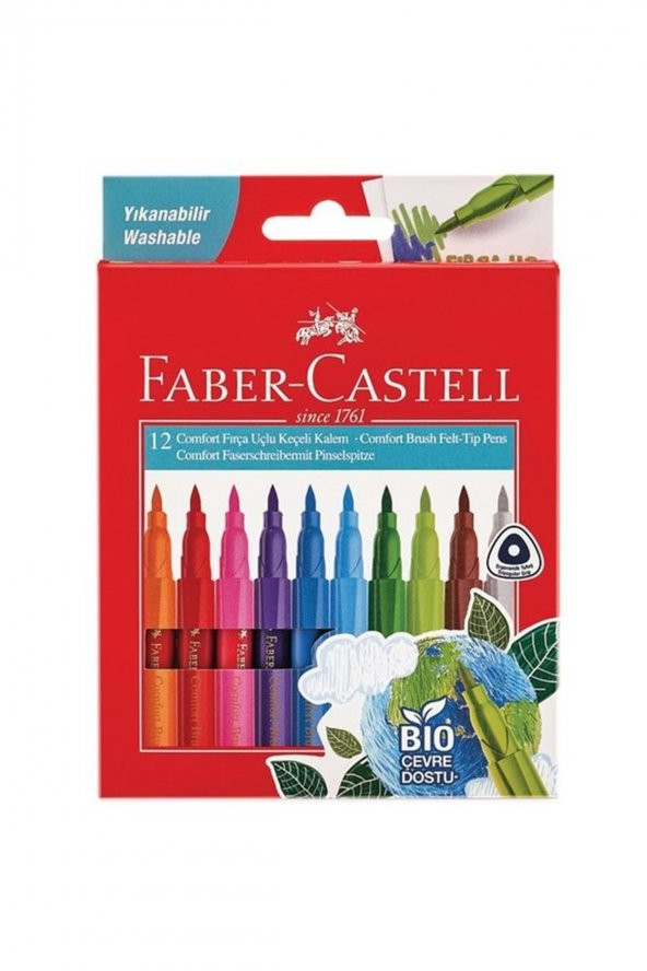 Faber Castell Comfort Keçeli Kalem, Bıo Plastik Gövdeli, 12li ürün görseli 1