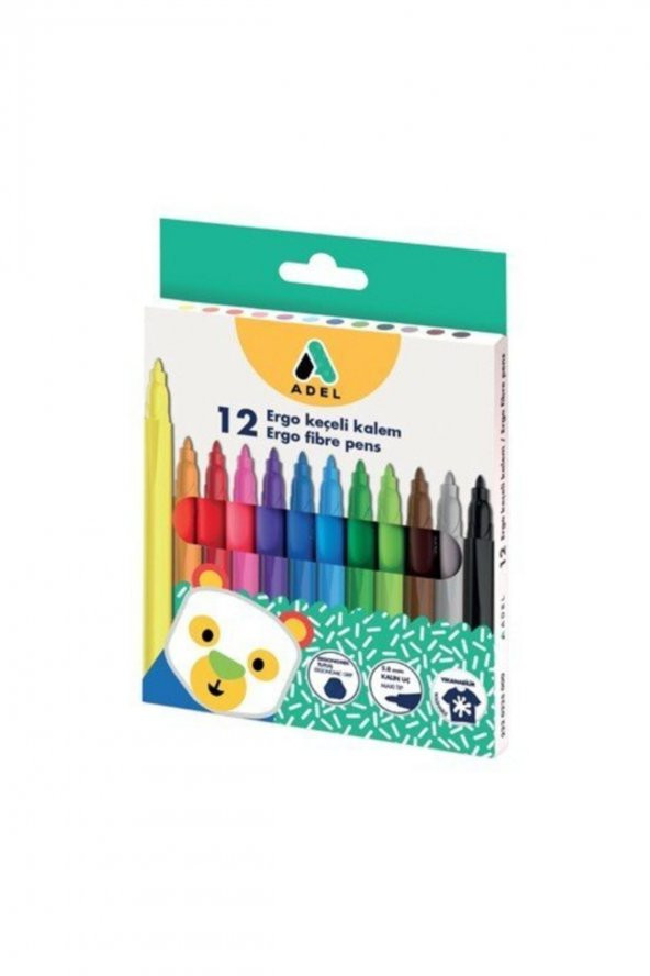 Faber Castell Adel Keçeli Kalem 12li Ergo ürün görseli 1
