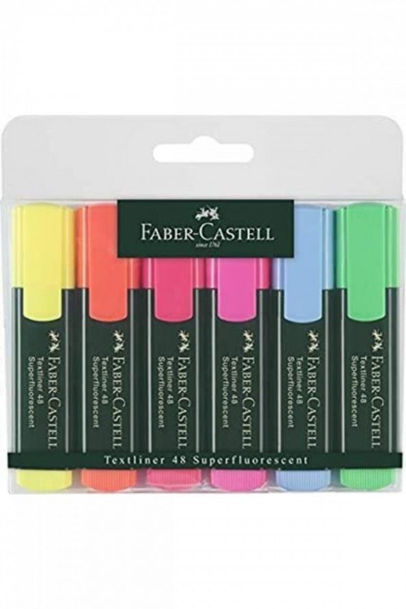 Faber Castell Fosforlu Kalem Karışık 6 Renk ürün görseli 1