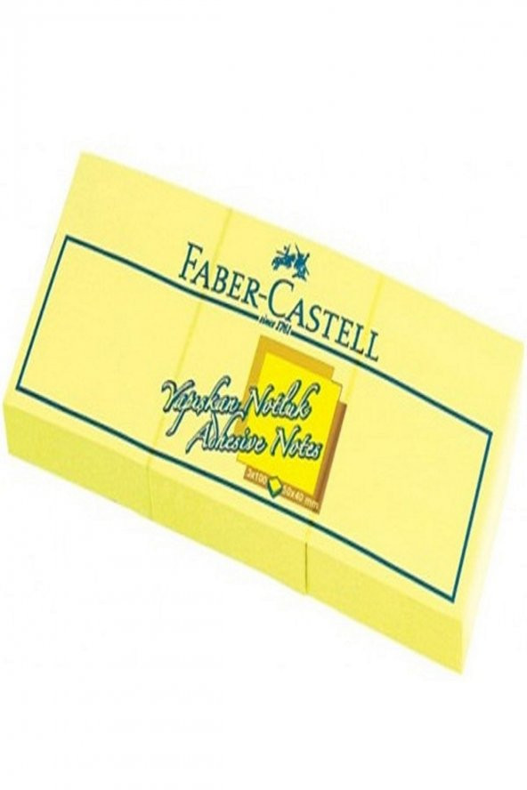 Faber Castell Faber-castell Yapışkan Notluk 50x40 3lü Sarı / ürün görseli 1