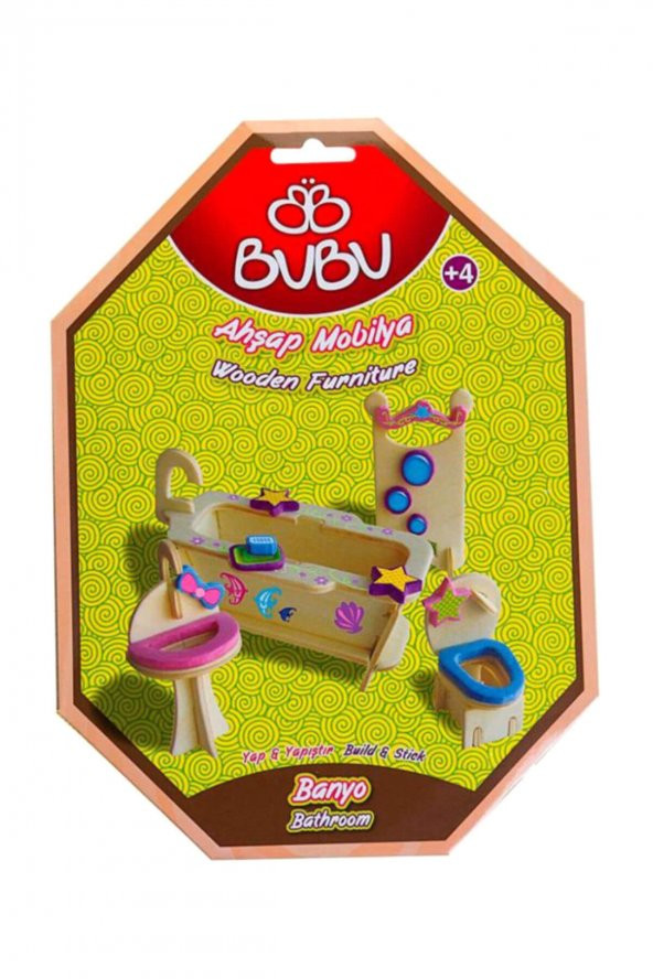 Bubu Yap&Yapıştır Ahşap Mobilya Maketi (Banyo) Bbap0038 / ürün görseli 1