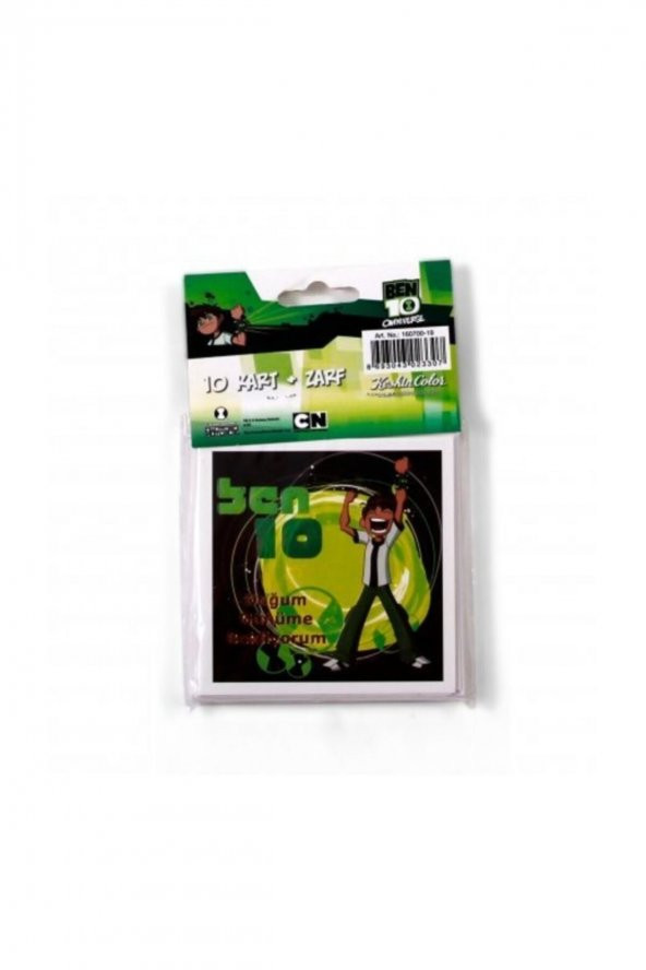 Ben 10 Ben10 Doğum Günü Kart+zarf 10 Lu / ürün görseli 1