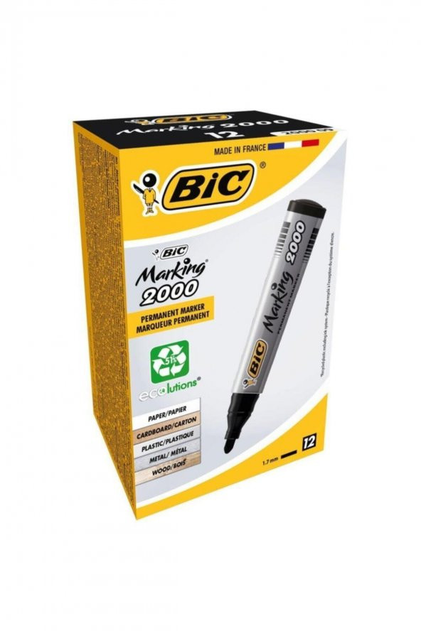 Bic Bıc Marking 2000 Siyah Yuvarlak Uçlu Markör Kalem ürün görseli 1