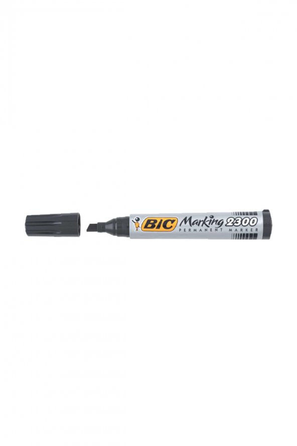 Bic Marking 2300 Permanent Marker Kesik Uç Siyah 12li Kutu ürün görseli 1