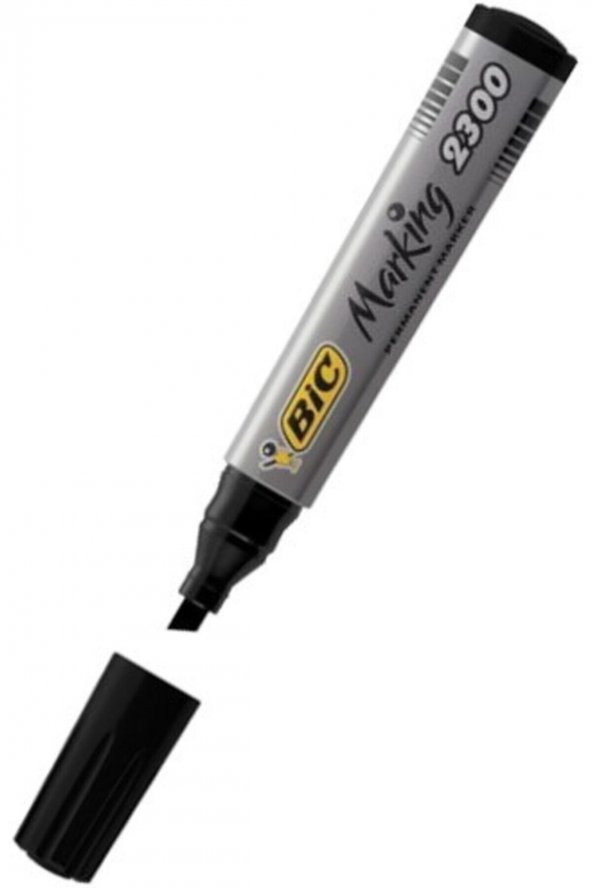 Bic Marking 2300 Permanent Marker Kalem Kesik Uç Siyah ürün görseli 1