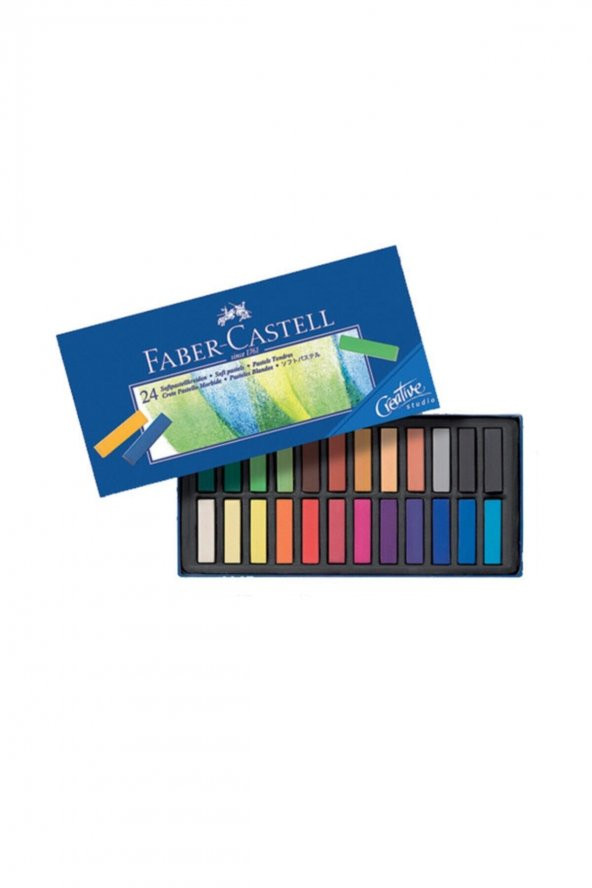 Faber Castell Creative Studio Toz (Soft) Pastel Boya 24 Renk Yarım Boy ürün görseli 1