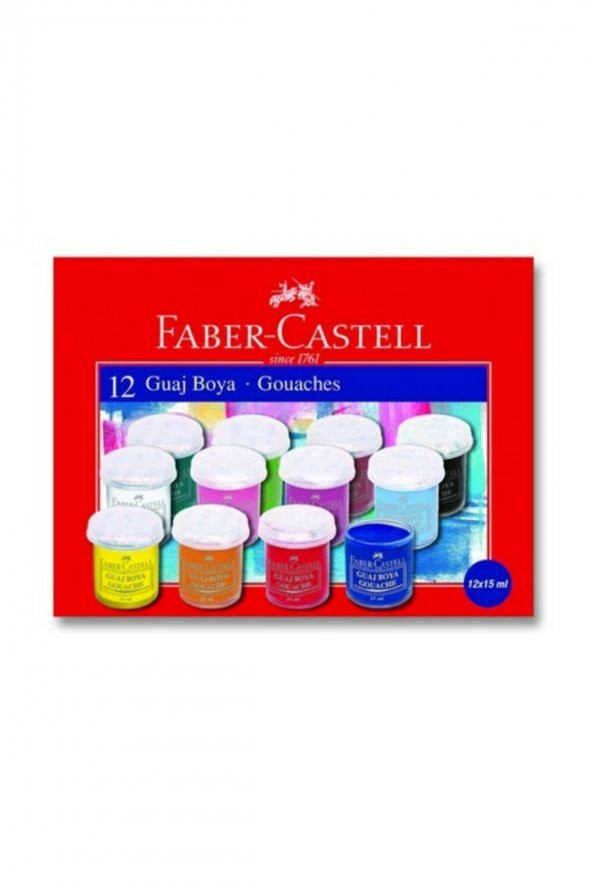 Faber Castell Guaj Boya 12li 15 ml ürün görseli 1
