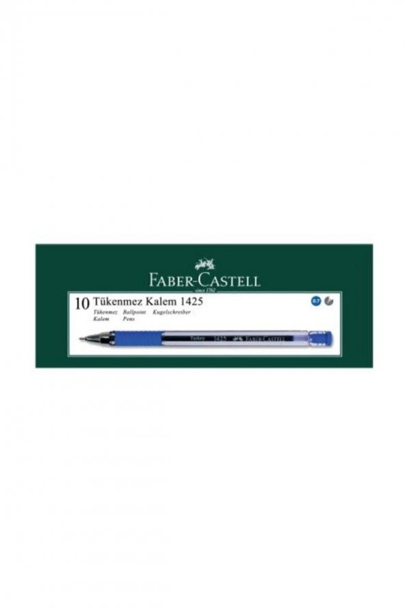 Faber Castell Mavi Tükenmez Kalem 10lu Paket ürün görseli 1