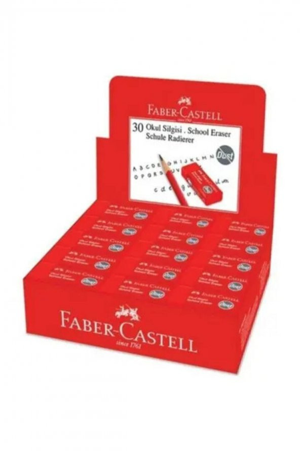 Faber Castell 30 Lu Kırmızı Silgi Takımı ürün görseli 1
