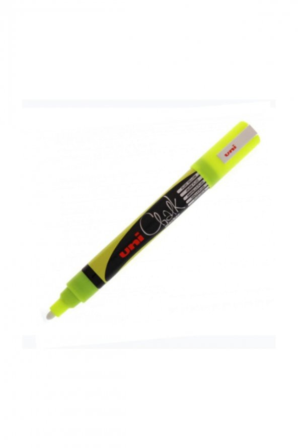 Uni Chalk Marker Wet Wipe Fluo Yellow 1.8-2.5mm ürün görseli 1