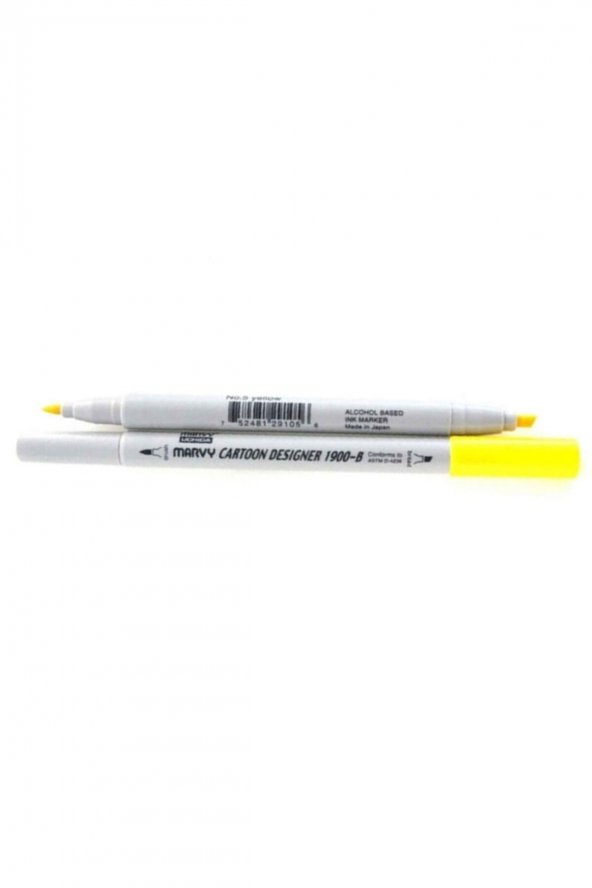 Marvy 1900b-s/5 Yellow Grafik Markör Kalem - Resim 2