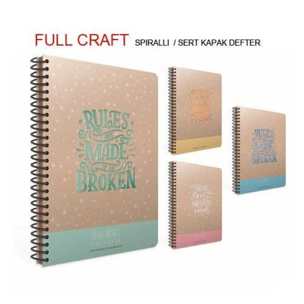 Gıpta Gipta Full Craft Plain Hard Cover Notebook Dizüstü Bilgisayar